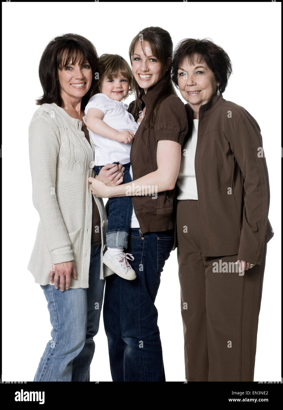 vier Generationen von Frauen Stockfoto
