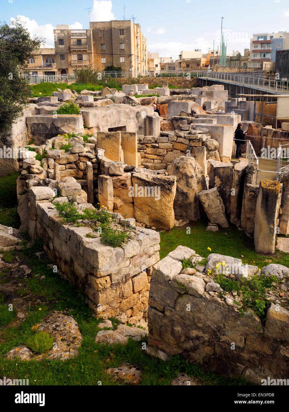 Der archäologische Komplex von Tarxien Tempel - Malta Stockfoto