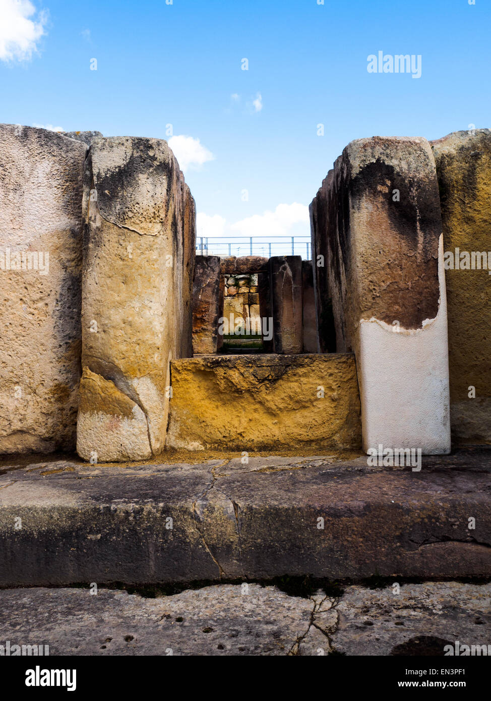 Der archäologische Komplex von Tarxien Tempel - Malta Stockfoto
