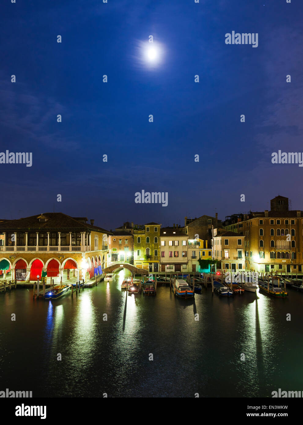 Italien, Venedig Stadtbild in der Abenddämmerung Stockfoto