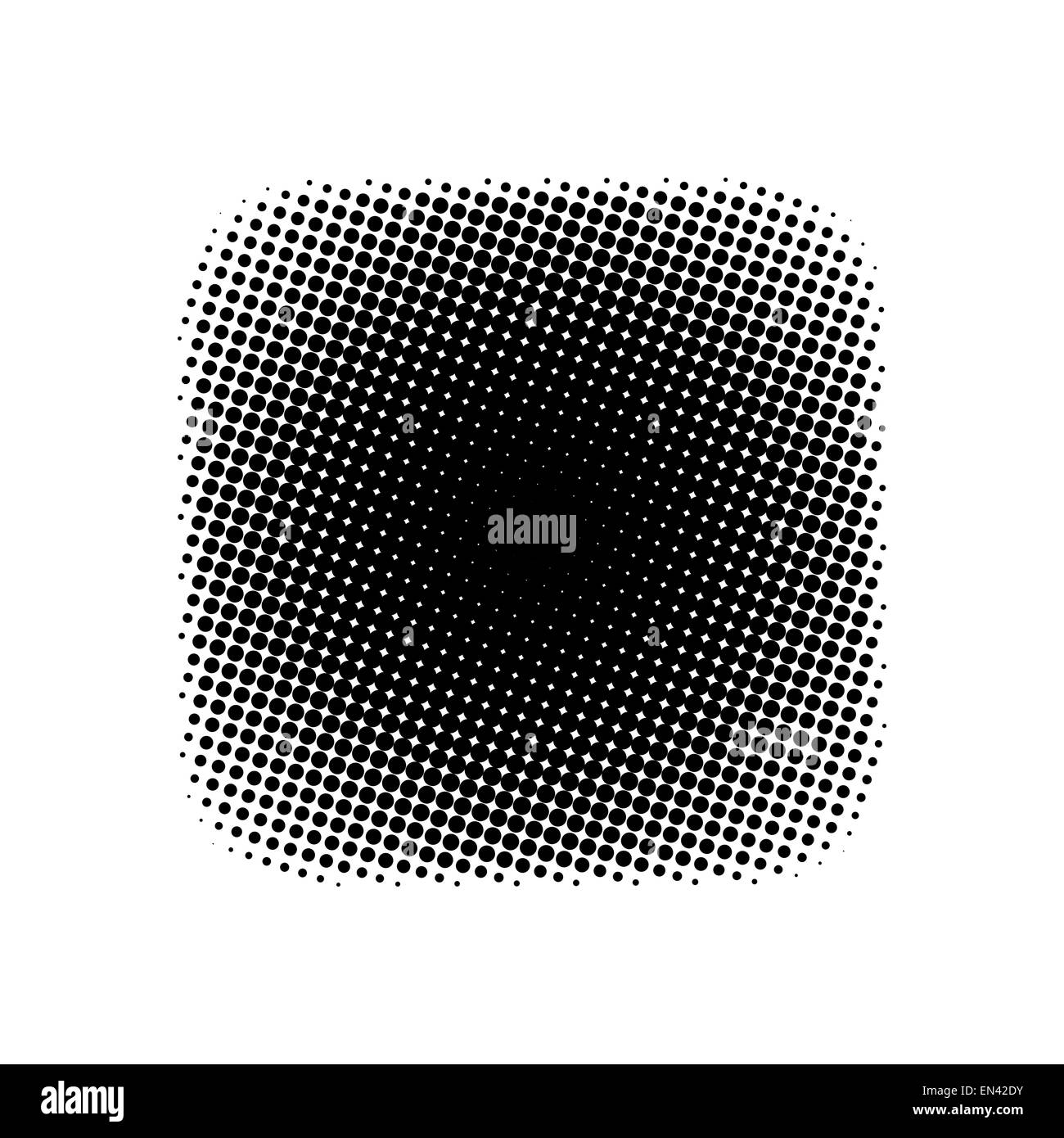 Halbton-Quadrat mit abgerundeten Ecken Stockfoto