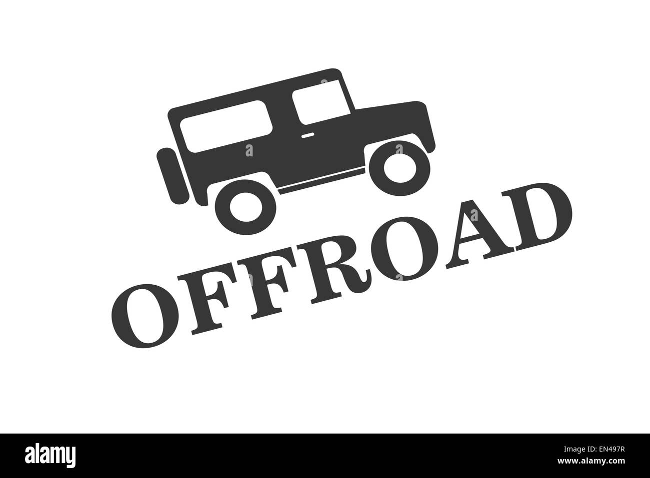 Vintage alte Offroad-Zeichen - Vektor animation Stockfoto