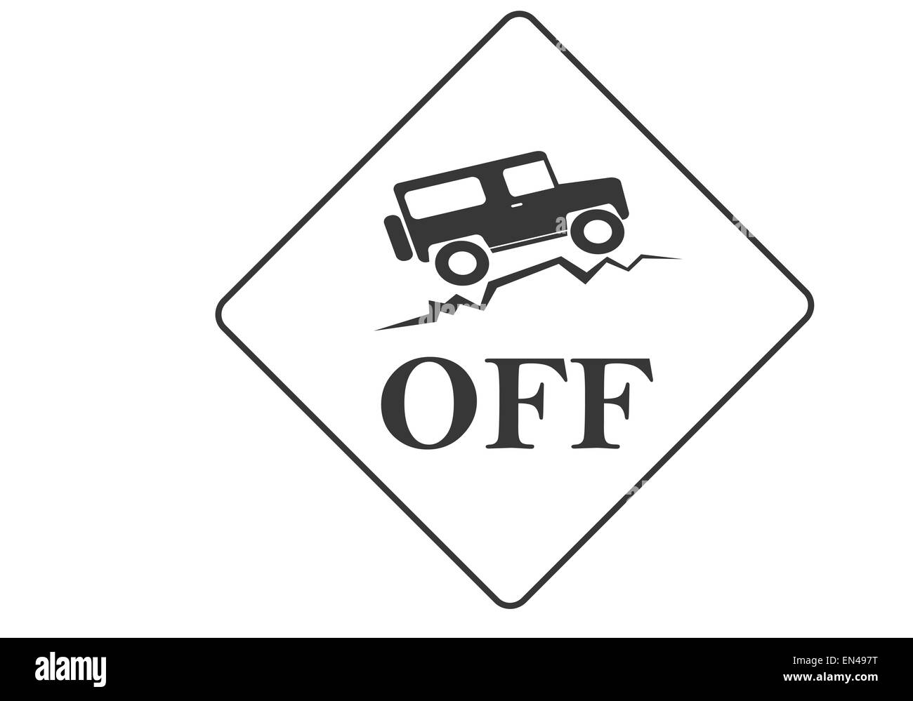 Vintage alte Offroad-Zeichen - Vektor animation Stockfoto