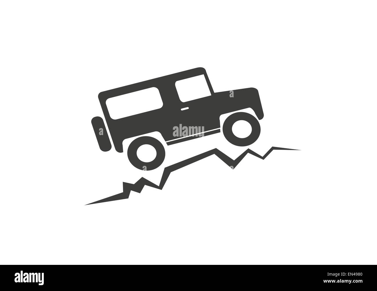 Vintage alte Offroad-Zeichen - Vektor animation Stockfoto