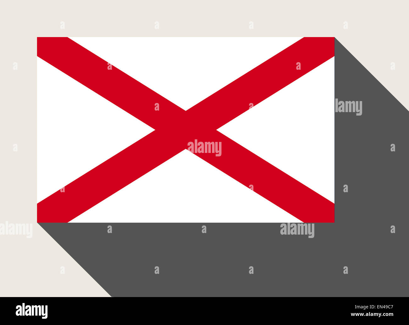 Amerikanischen Bundesstaat Alabama Flagge in flachen Web-Design-Stil. Stockfoto