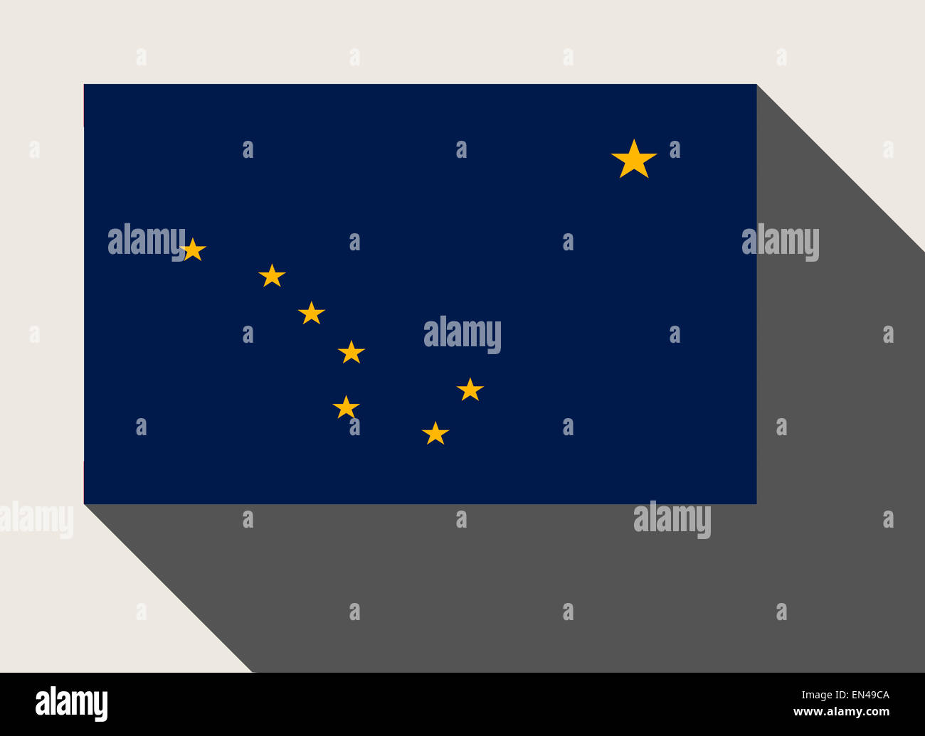 Amerikanischen Bundesstaat Alaska Flagge in flachen Web-Design-Stil. Stockfoto