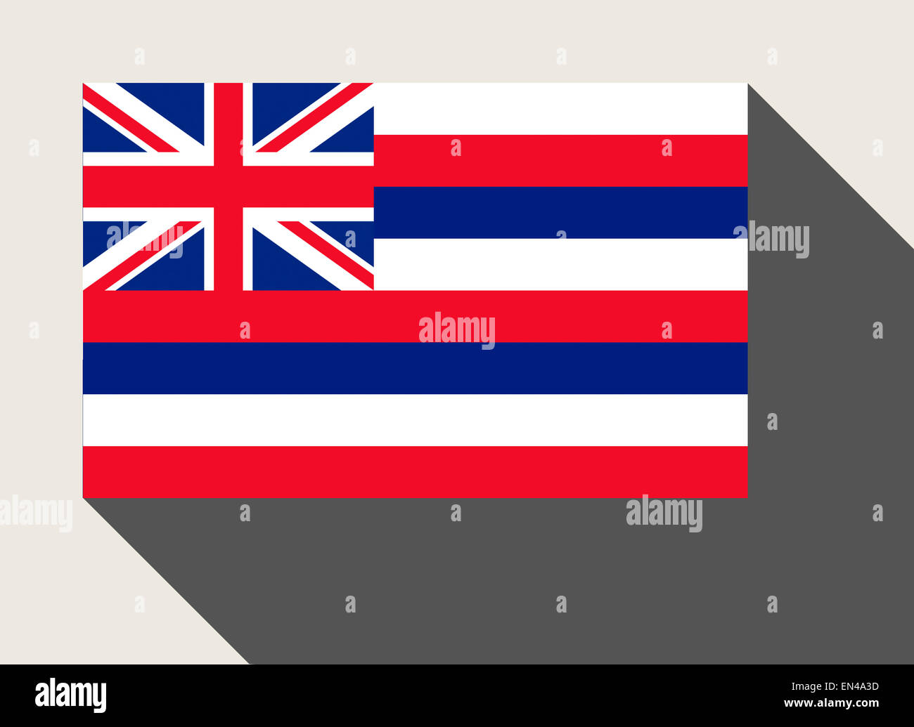 Amerikanischen Bundesstaat Hawaii Flagge in flachen Web-Design-Stil. Stockfoto