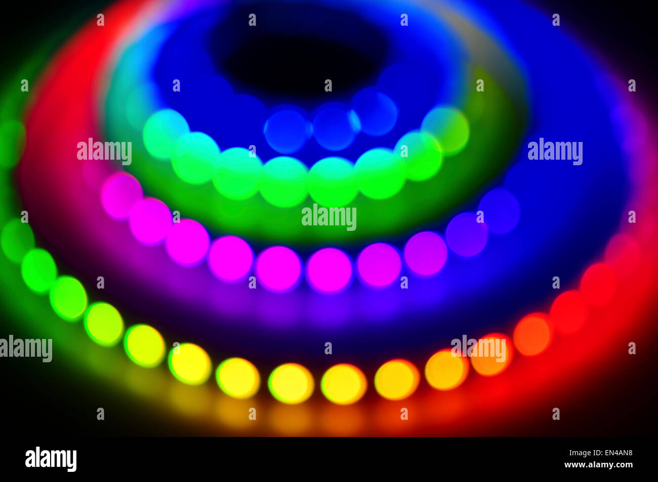 RGB LED Light Strip - defokussierten Hintergrund Stockfoto
