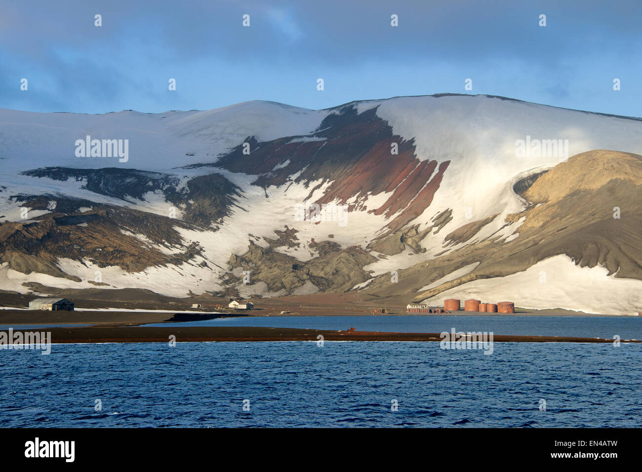 Whalers Bay und der stillgelegten Walfang-station Deception Insel Süd-Shetland-Inseln der Antarktis Stockfoto
