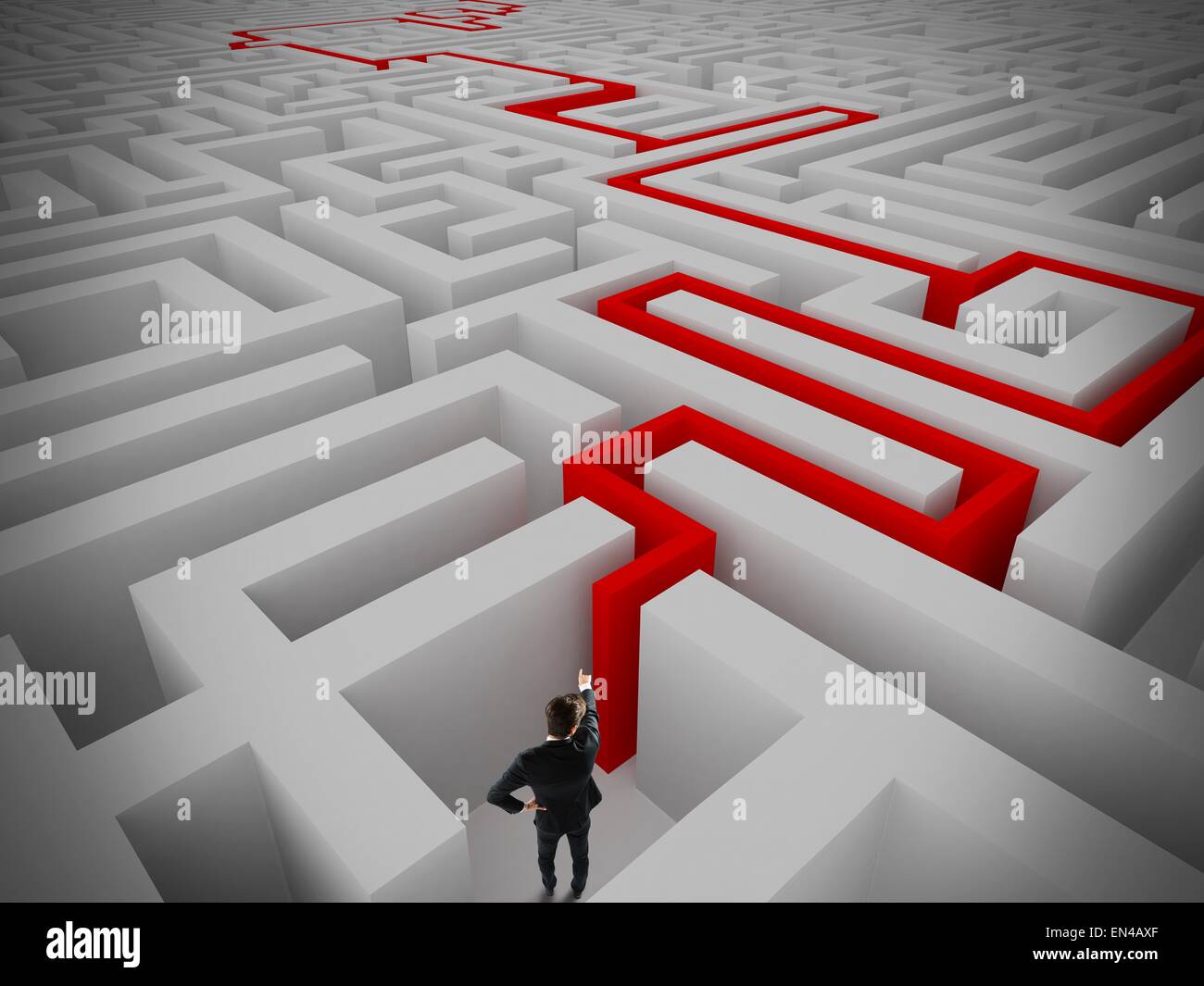 Auflösung des Labyrinths Stockfoto