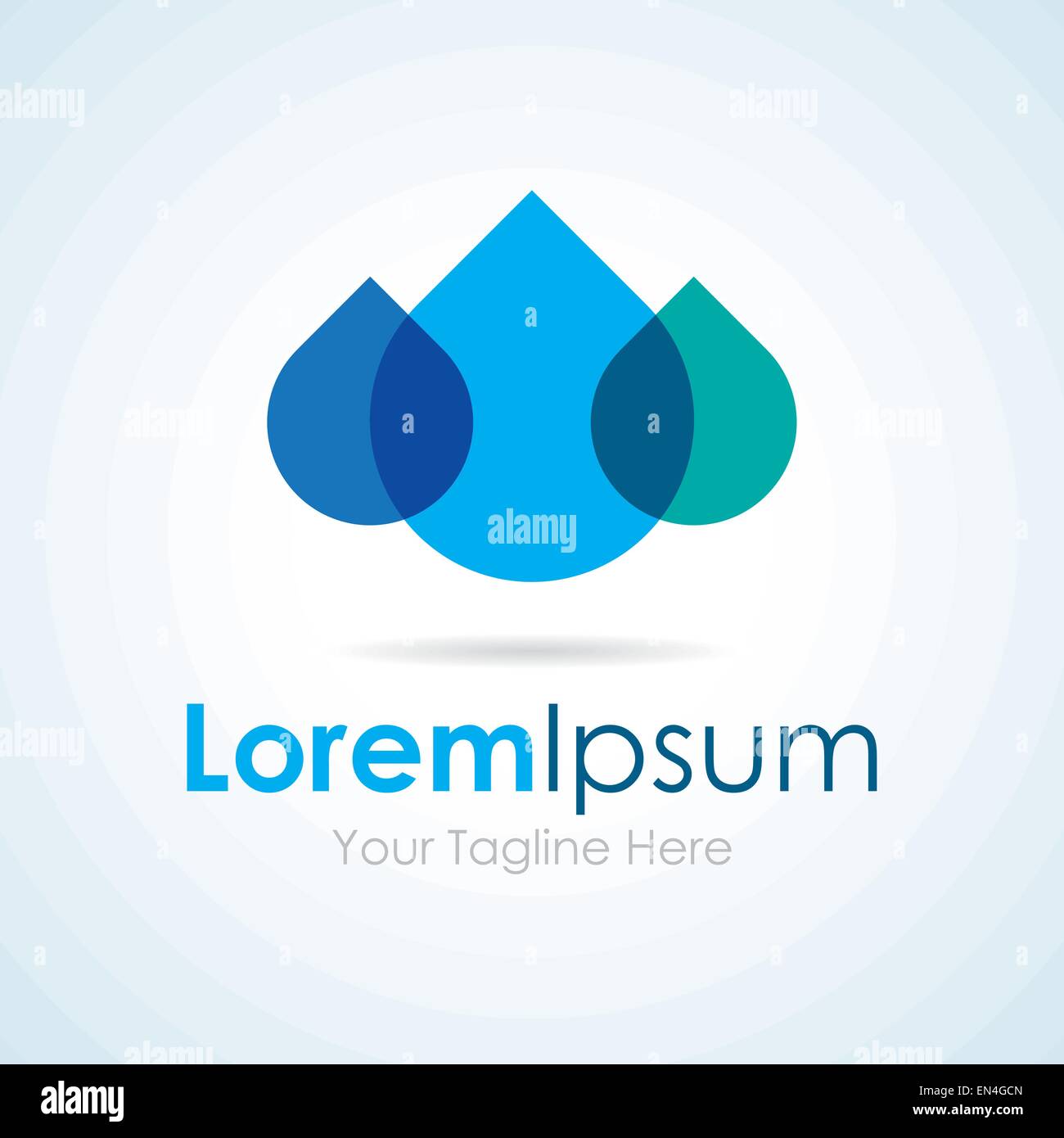 Drei Tropfen Wasser sauber isoliert einfaches Geschäft Symbol logo Stock Vektor