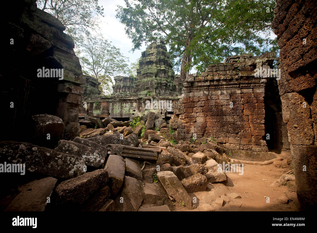 Antike Tempel von Angkor Wat, Siem Reap, Kambodscha Stockfoto