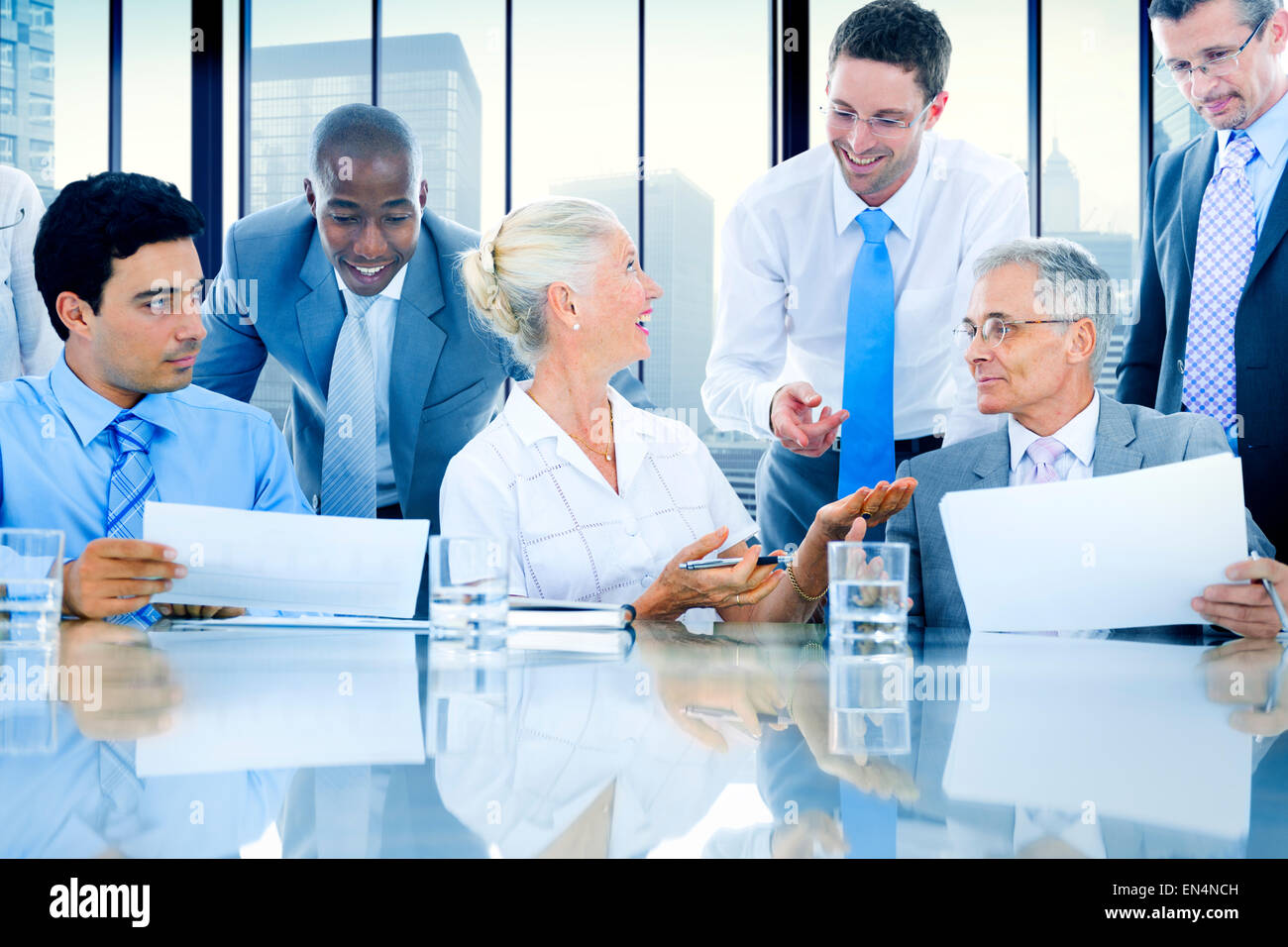 Gruppe von Menschen treffen Büro Geschäftskonzept Stockfoto