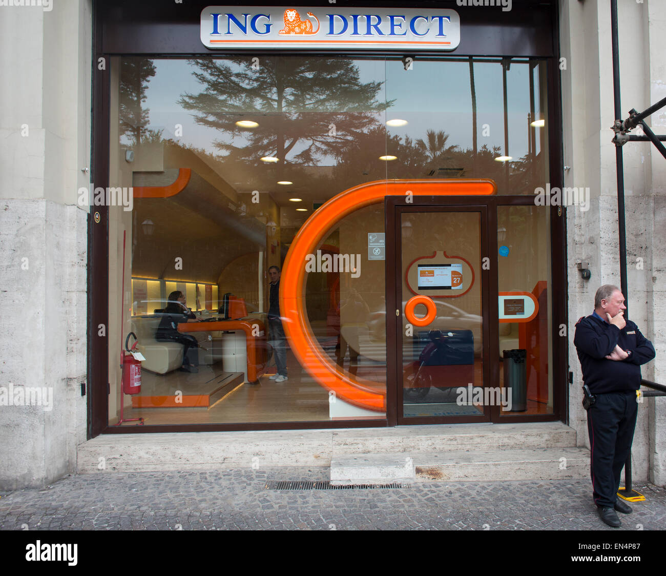 Niederlassung der ING Bank in Neapel Stockfoto