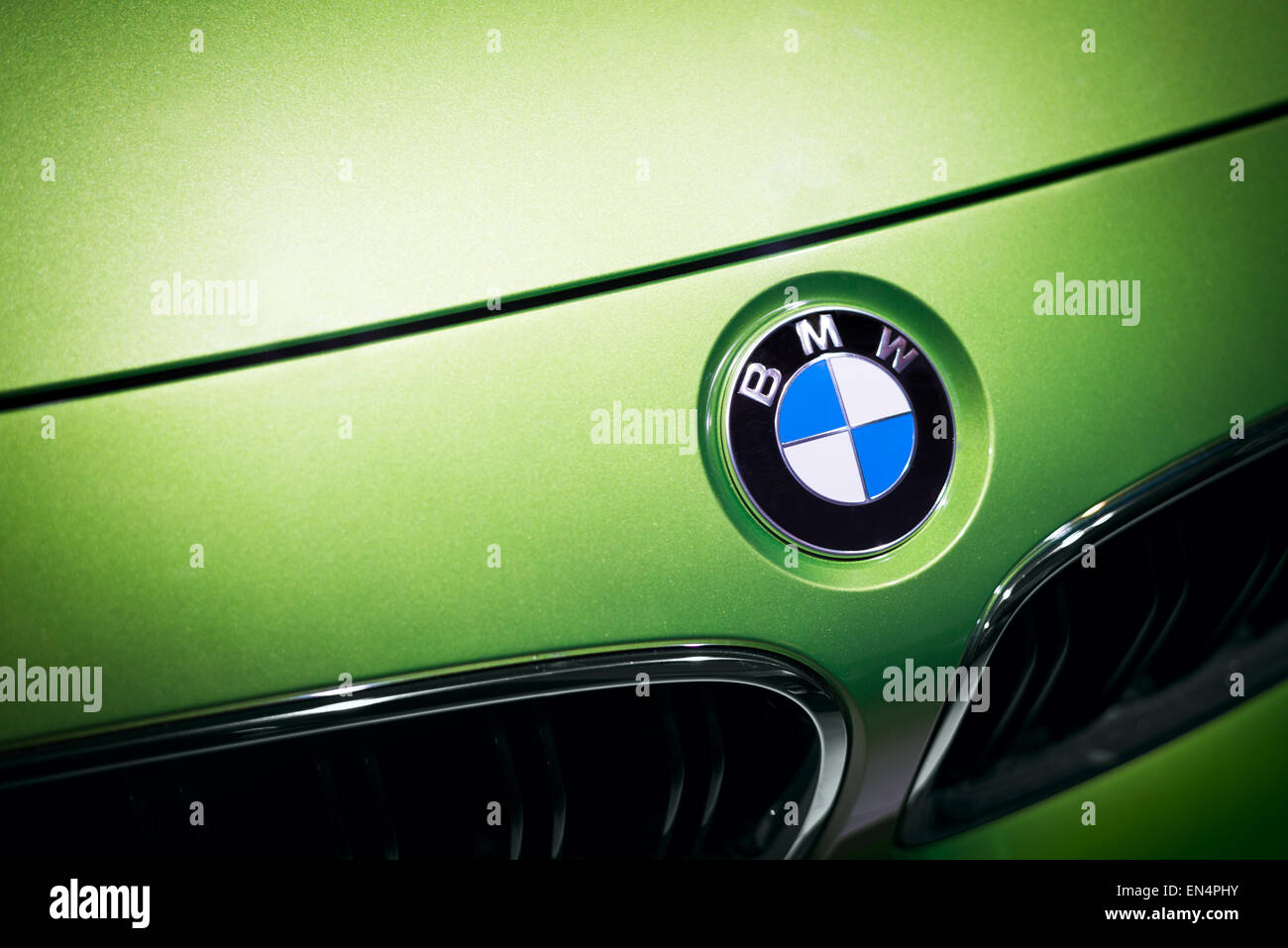 BMW Logo Emblem closeup Stockfoto