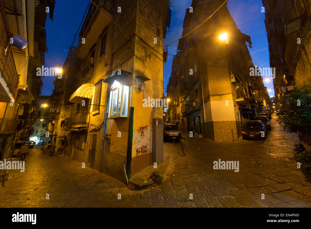 Gassen in Spagnoli Bereich von Neapel Stockfoto