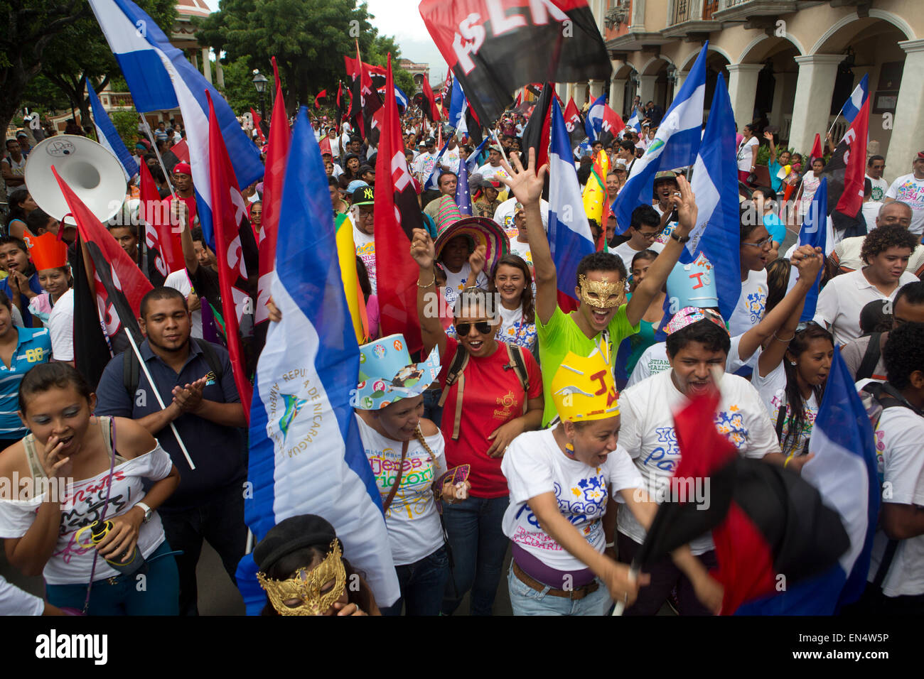 jährliche Erinnerung an die Revolution in nicaragua Stockfoto