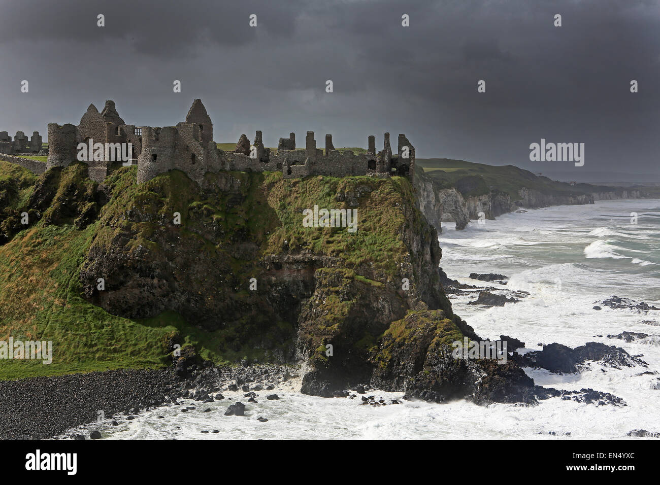 Dunluce Castle, Norther Irland Stockfoto