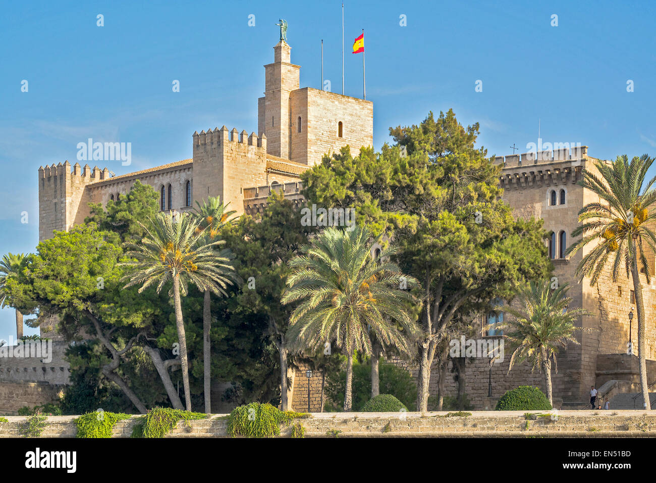Palast von La Almudaina Palma Mallorca, Balearen, Spanien Stockfoto