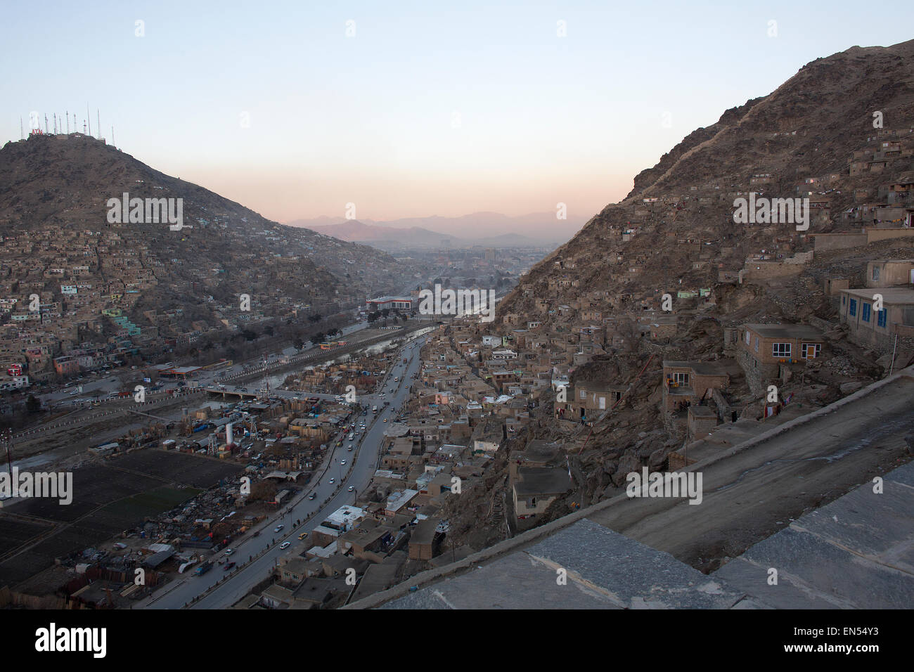 Blick auf die Stadt Kabul Stockfoto