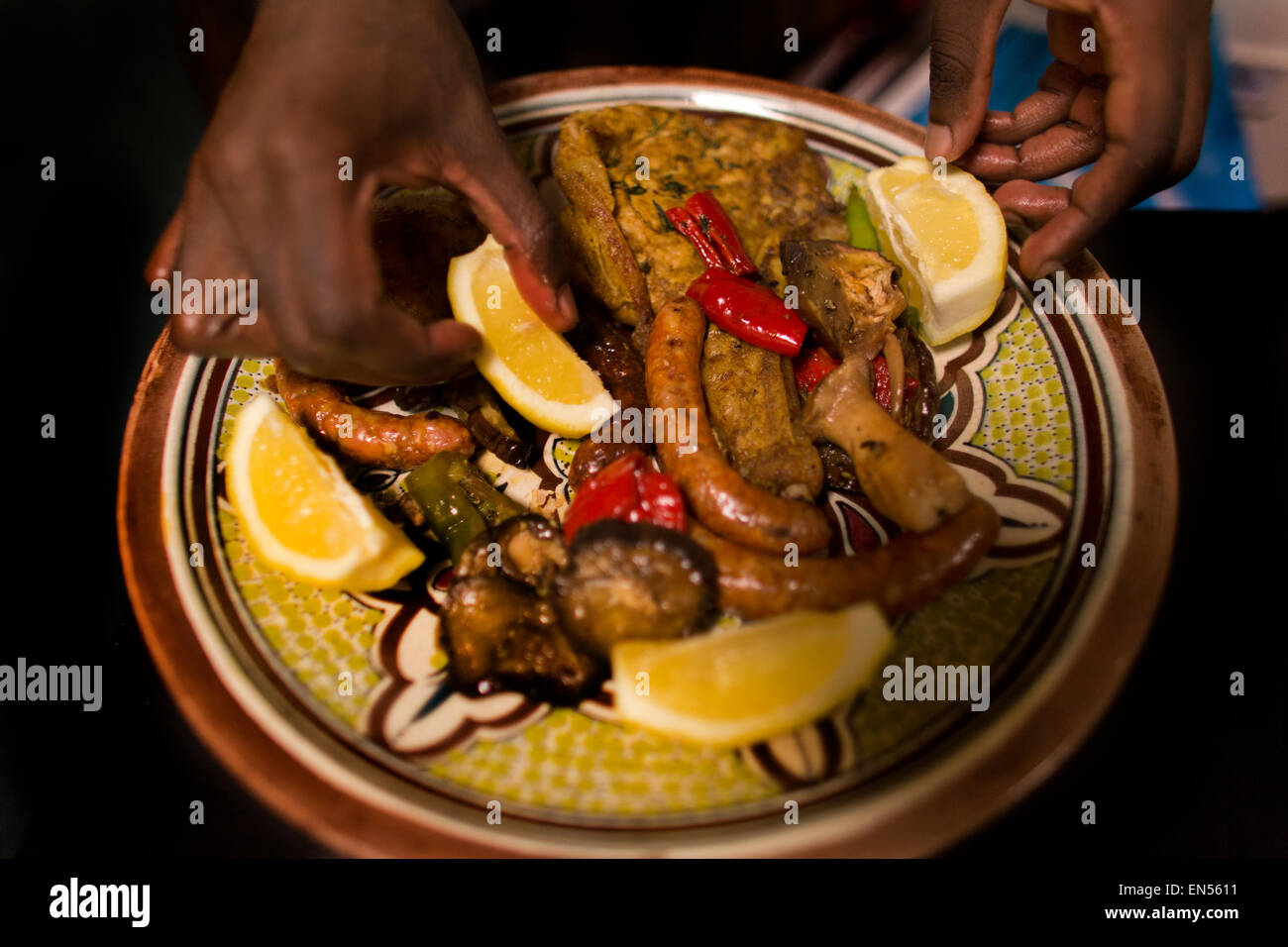 Mahlzeit während des ramadan Stockfoto