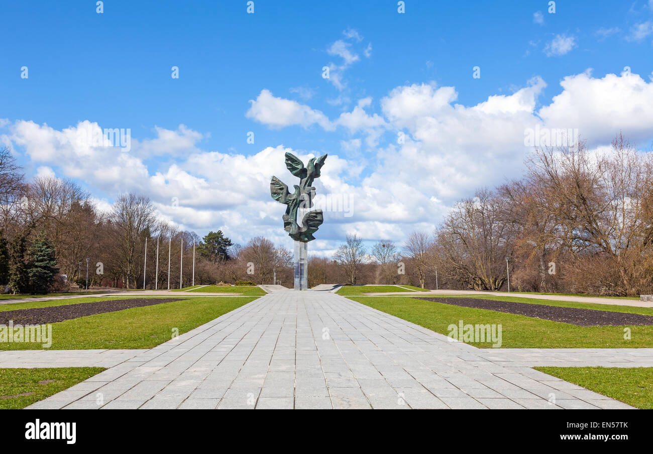 Jan Kasprowicz Stadtpark, eines der beliebtesten walking Websites in Stettin, Polen. Stockfoto