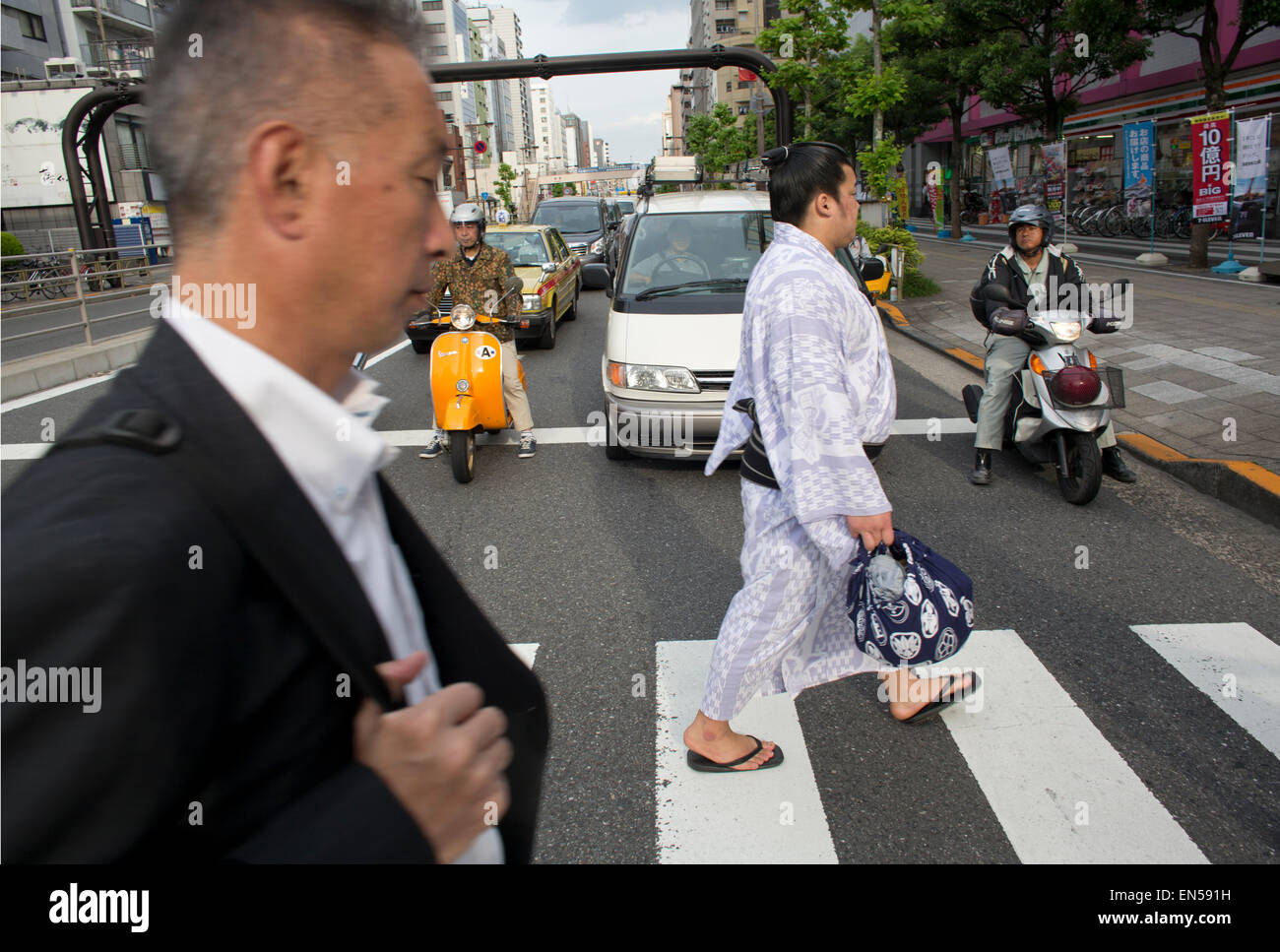 Sumo-Ringen in Tokio Stockfoto