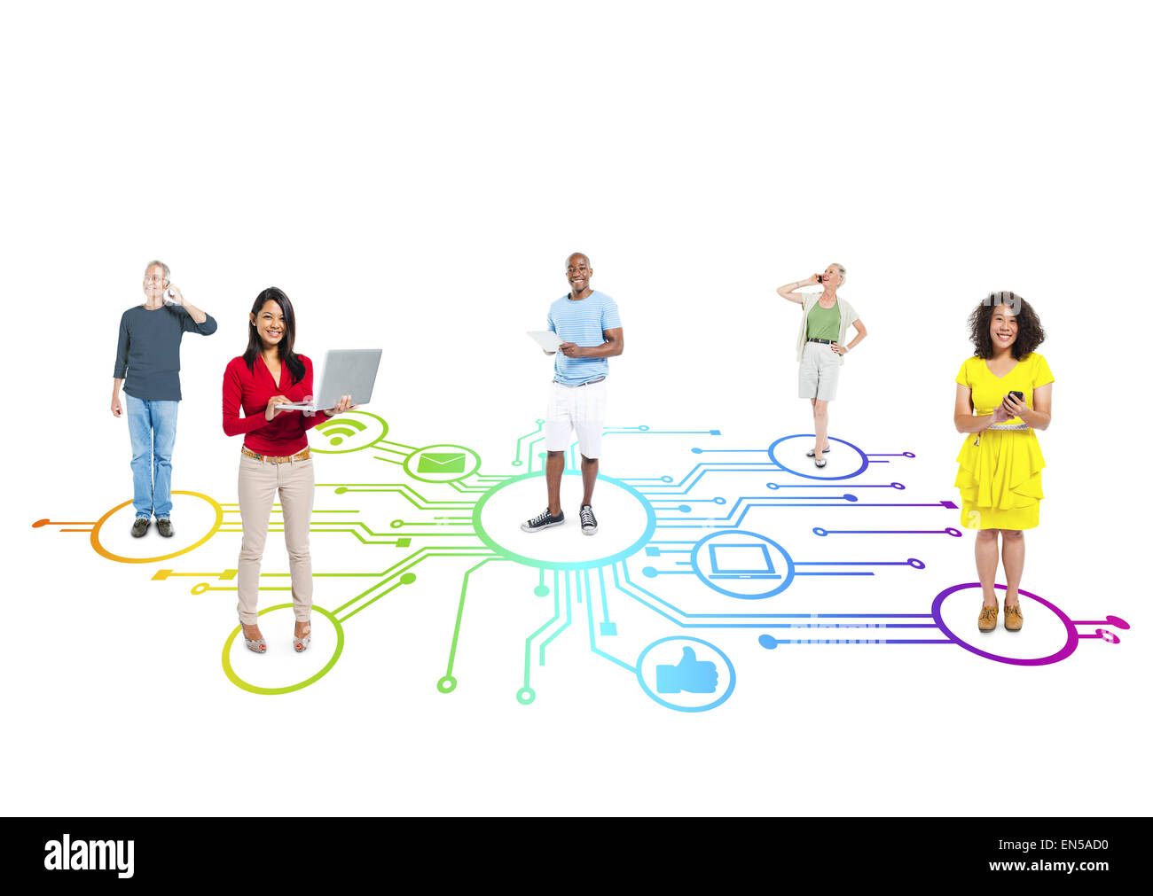 Social-Media-Verbindung Stockfoto