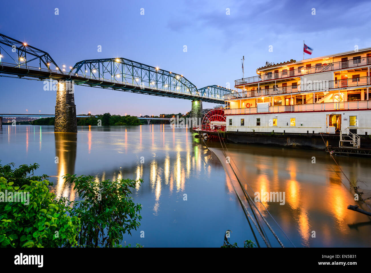 Chattanooga, Tennessee, USA am Flussufer. Stockfoto