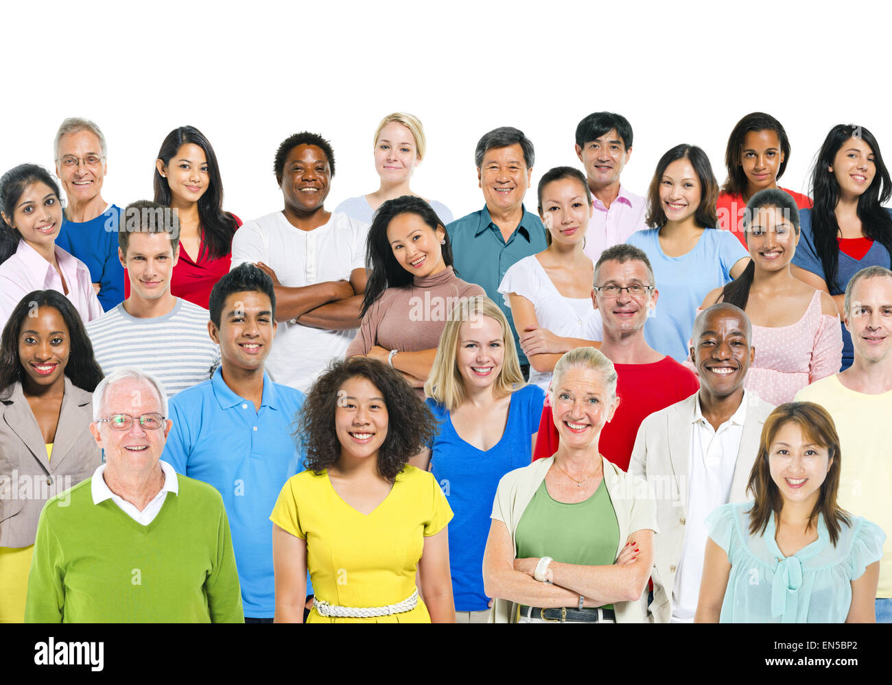 Multi-ethnische Gruppe von Menschen Stockfoto