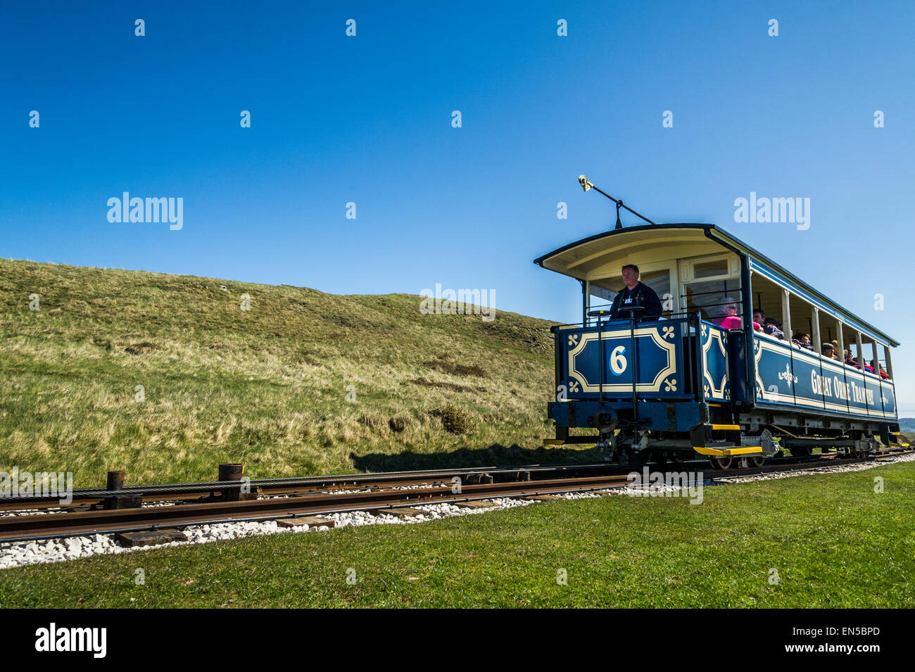 Llandudno Great Orme Tramway in Nord Wales Stockfoto