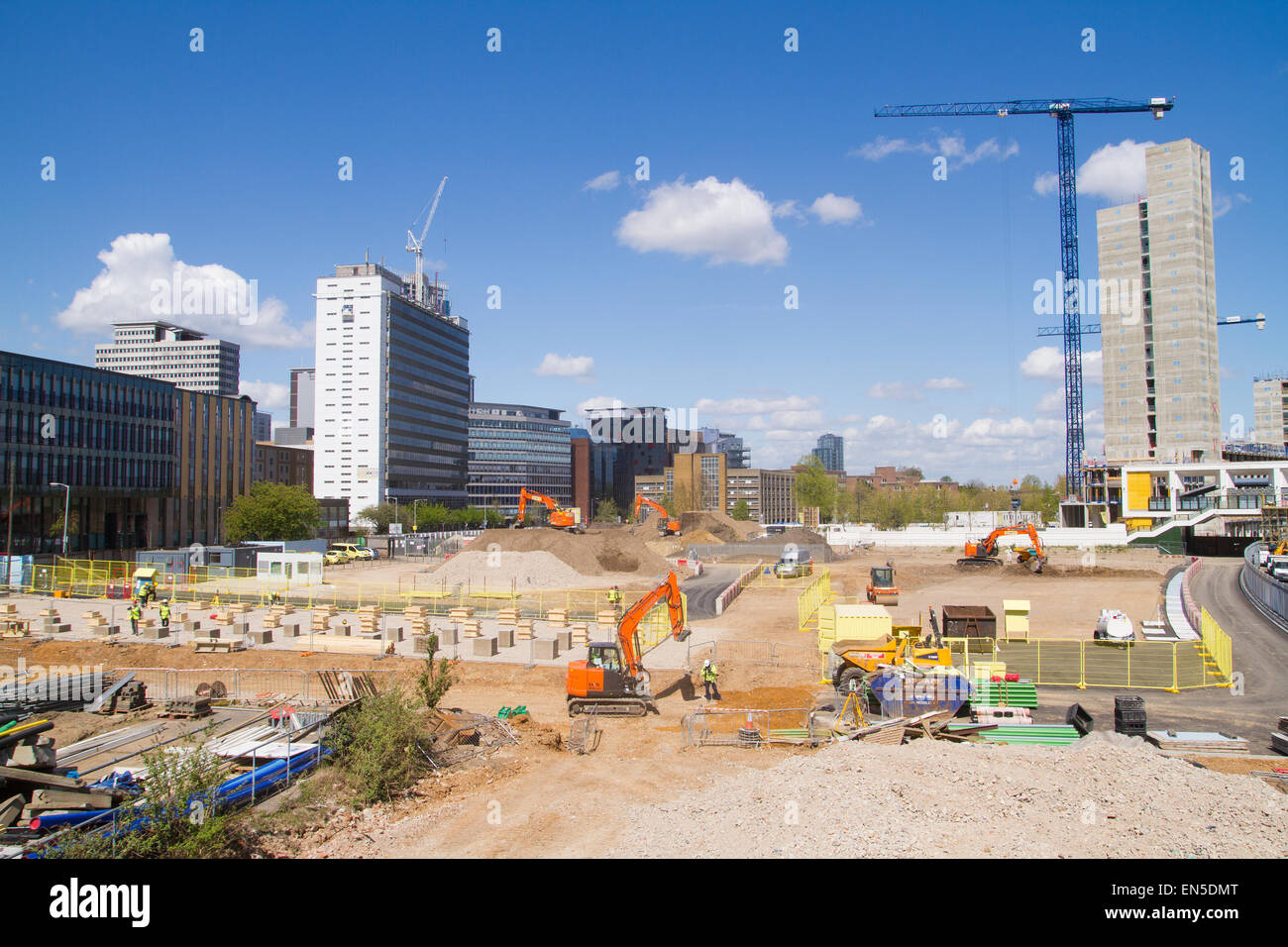 Bau im Gange in East Croydon Entwicklung vor Ort Stockfoto