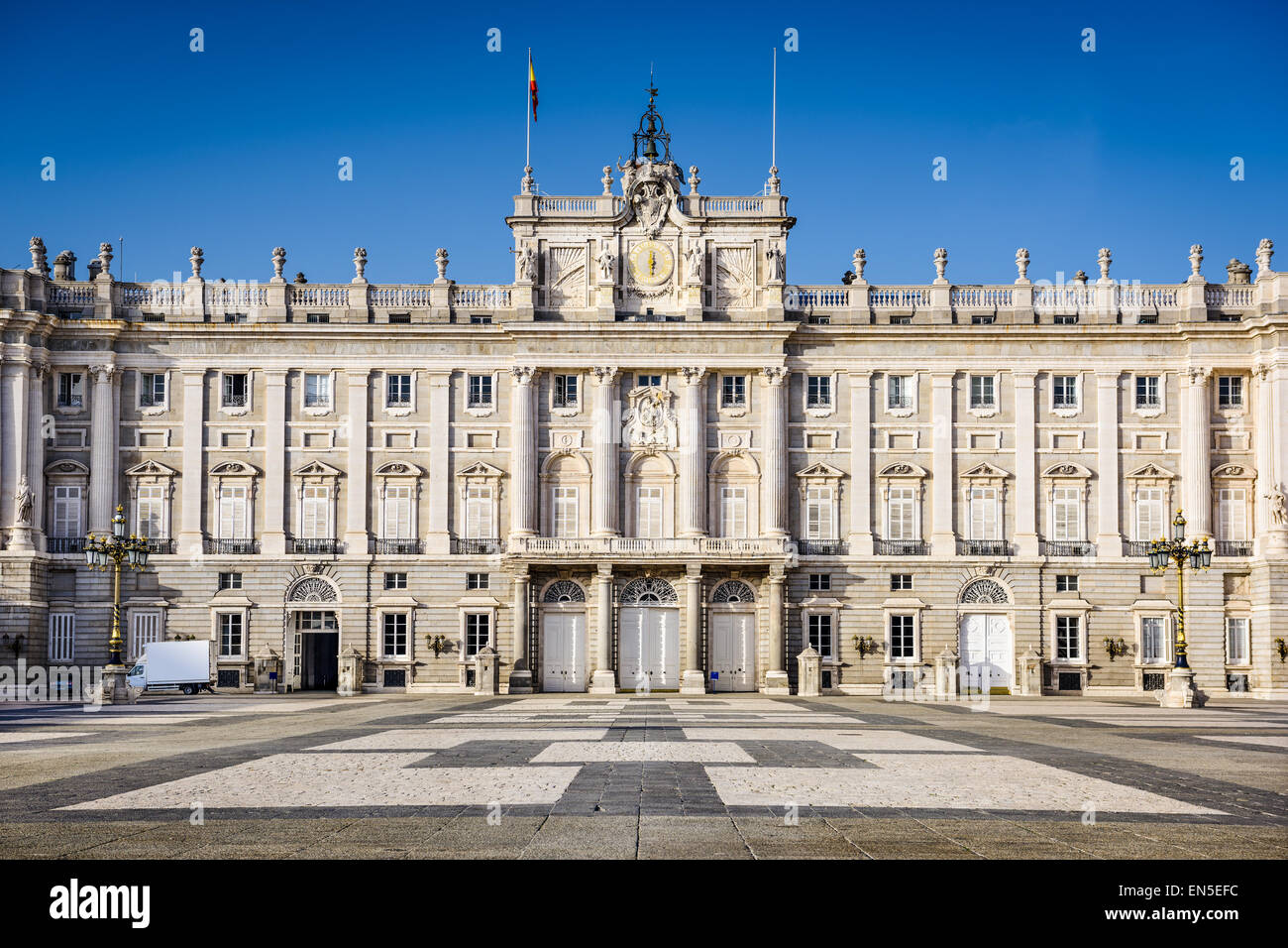 Madrid, Spanien bei den königlichen Palast-Innenhof. Stockfoto