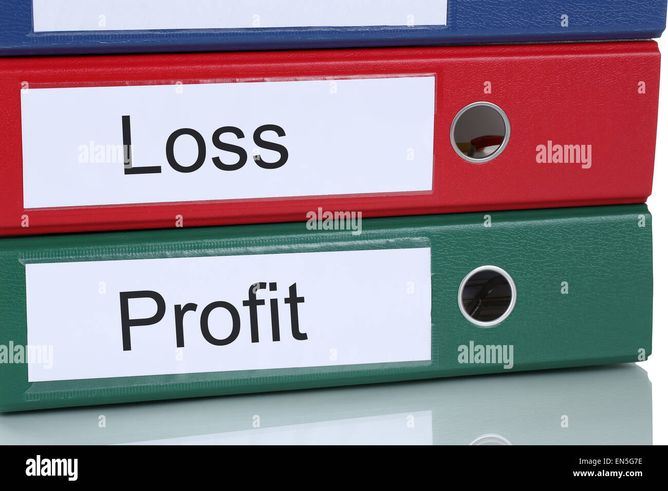 Verlust und Gewinn Finanzen in Unternehmen-Business-Konzept Stockfoto