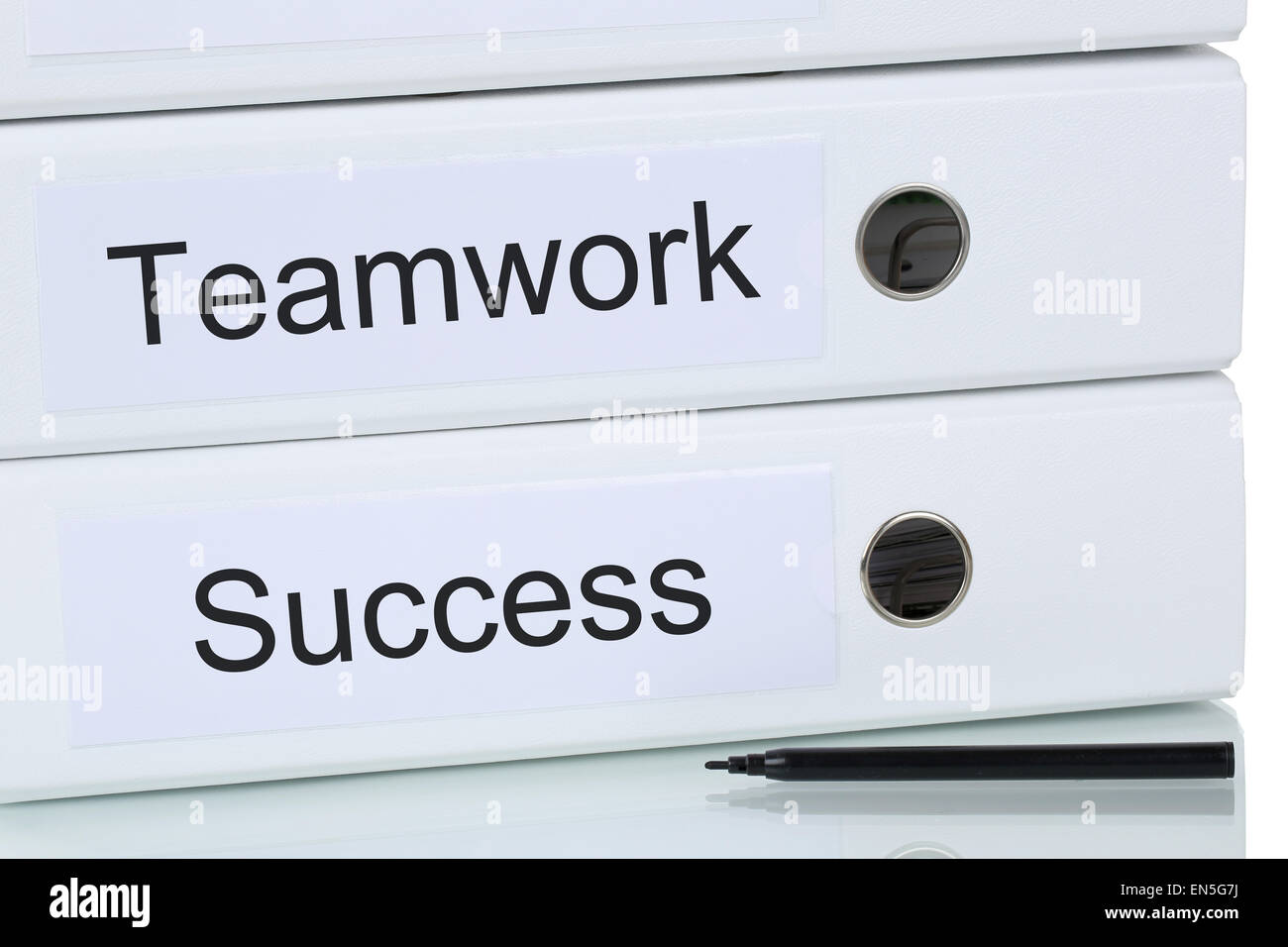 Mit erfolgreichen Teams und Teamarbeit zum Erfolg Geschäftskonzept Stockfoto