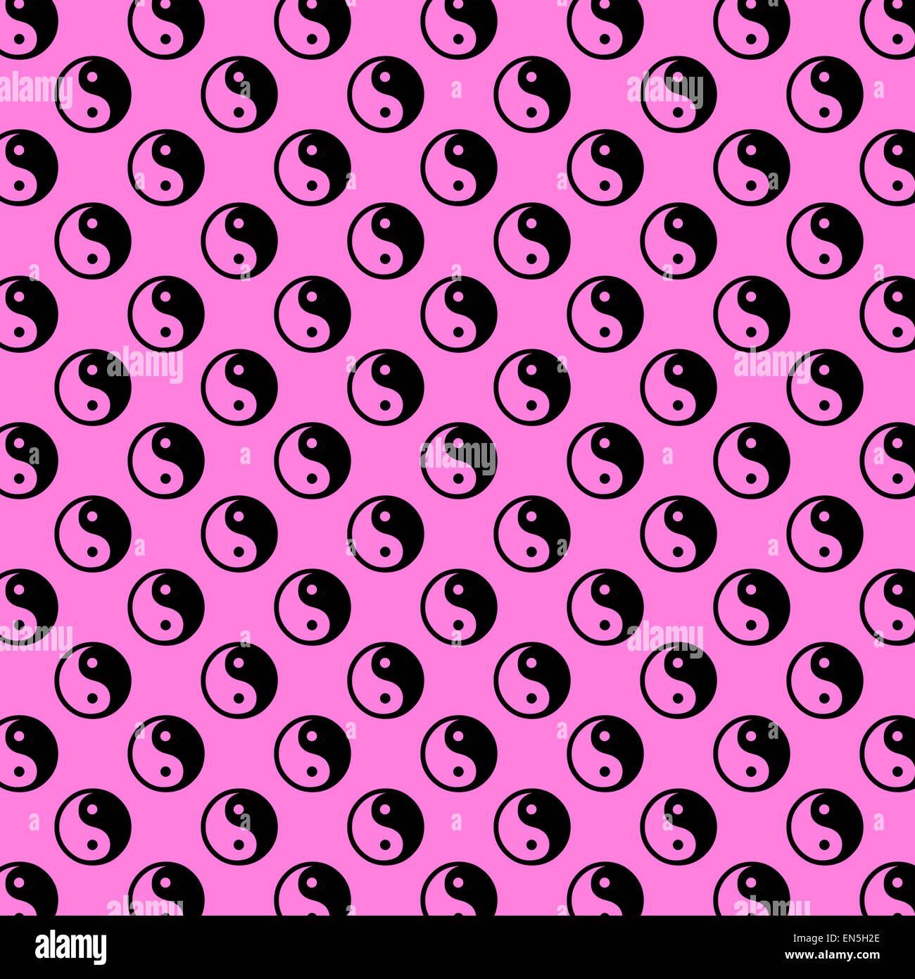 Yin Yang schwarz rosa Taoismus Balance Schriftzeichen Tao Hintergrundmuster Textur Stockfoto