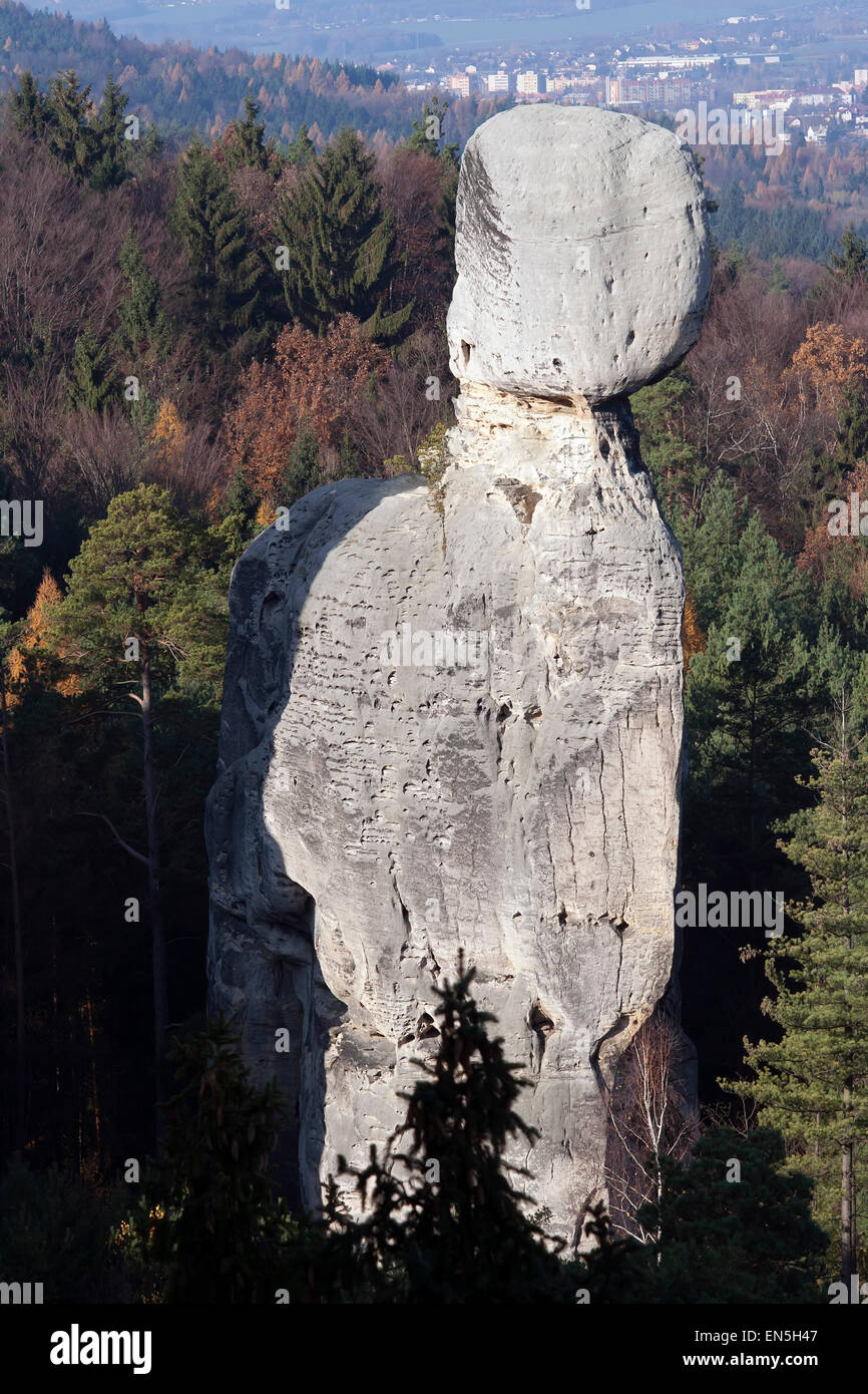 Bizarre Felsen im Böhmischen Paradies Stockfoto