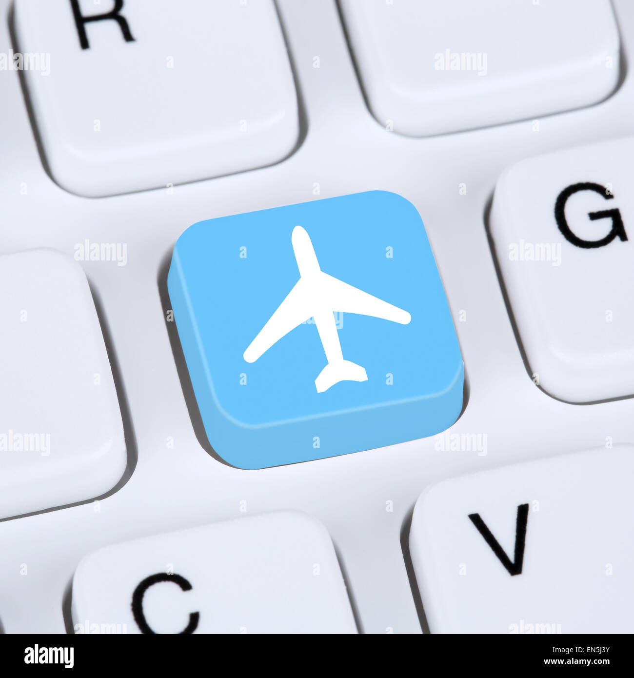 Internet Konzept Buchung Flüge und Reisen online-e-Commerce Internet Reiseshop auf computer Stockfoto