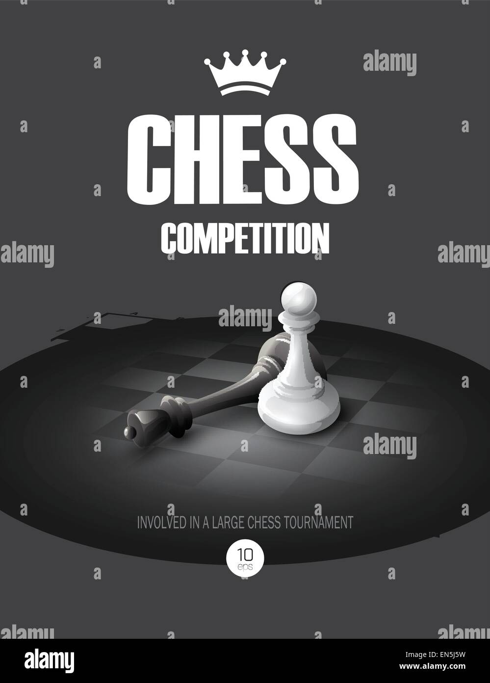 Schach-Konzept zu gewinnen. Vektor Hintergrund EPS 10 Stock Vektor