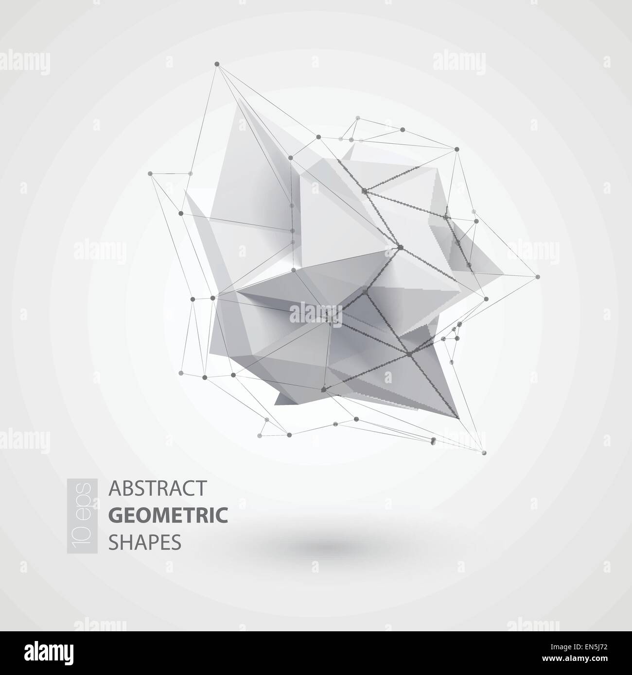 Niedrige Polygonform Geometrie. Vektor-Illustration EPS 10 Stock Vektor