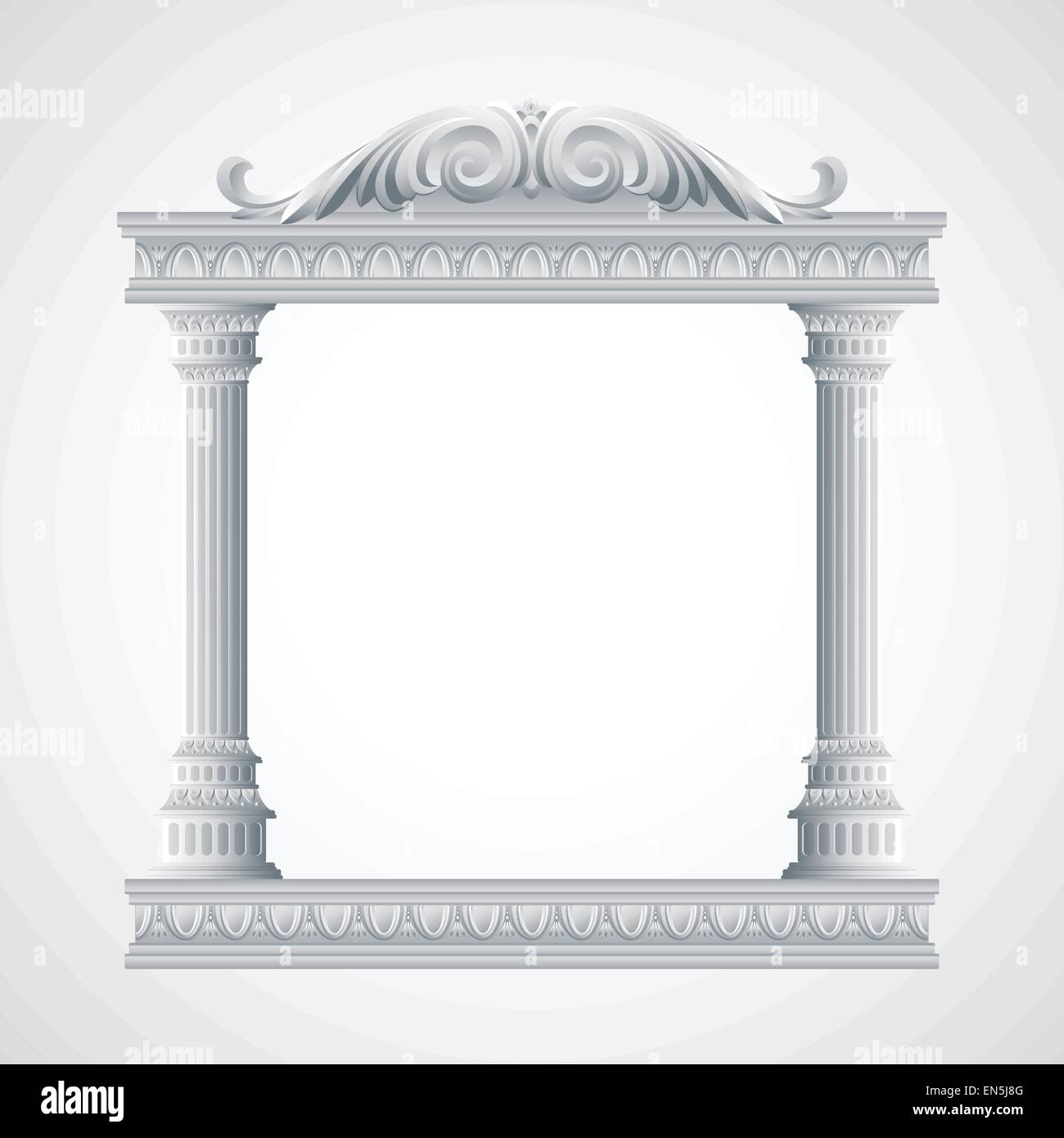 Portikus eines antiken Tempels. Kolonnade.  Vektor-Illustration EPS 10 Stock Vektor