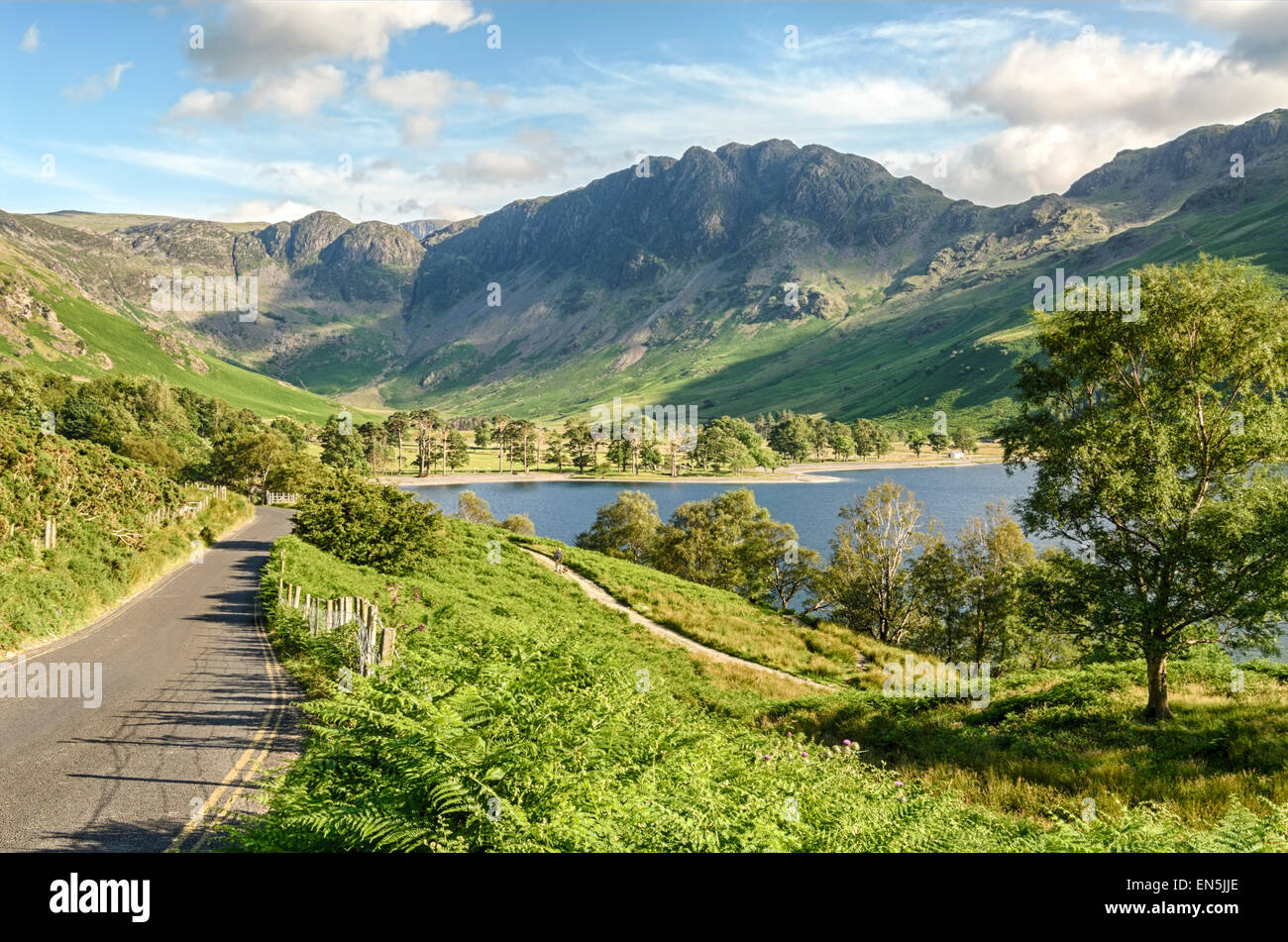 Landschaft am Buttermere, einem See im englischen Lake District im Nordwesten Englands. Stockfoto