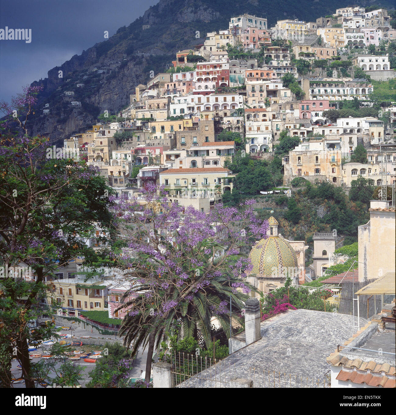 Italienisch, Positano, Kirche Santa Maria Assunta Stockfoto