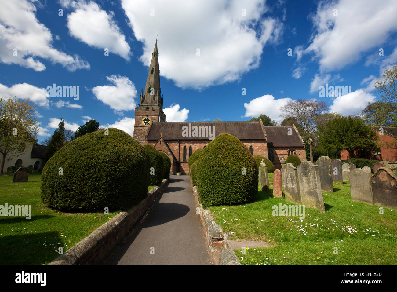 Kirche St. Benedikt Biscop Wombourne South Staffordshire England UK Stockfoto