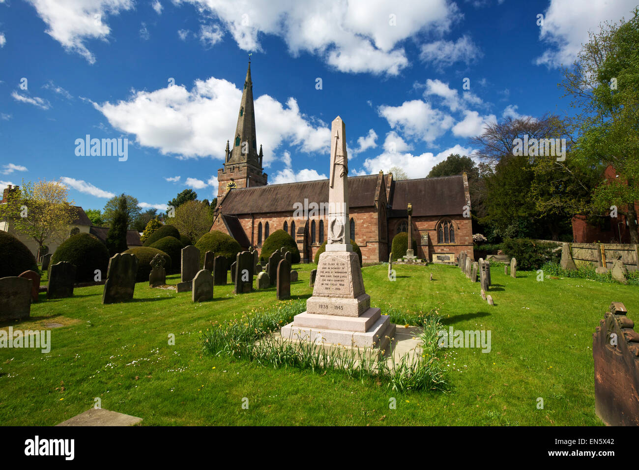 Kirche St. Benedikt Biscop Wombourne South Staffordshire England UK Stockfoto