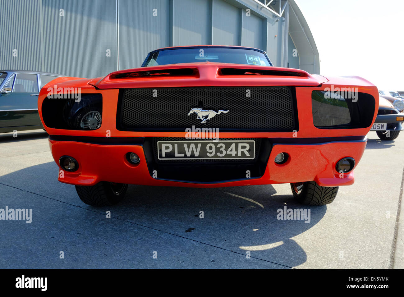 Klassischen roten Mustang Muscle-car Stockfoto