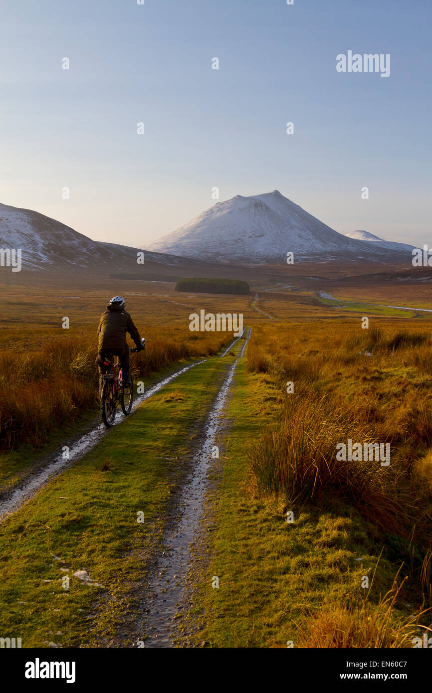 Radfahren in Caithness, Nord Schottland Trail Stockfoto