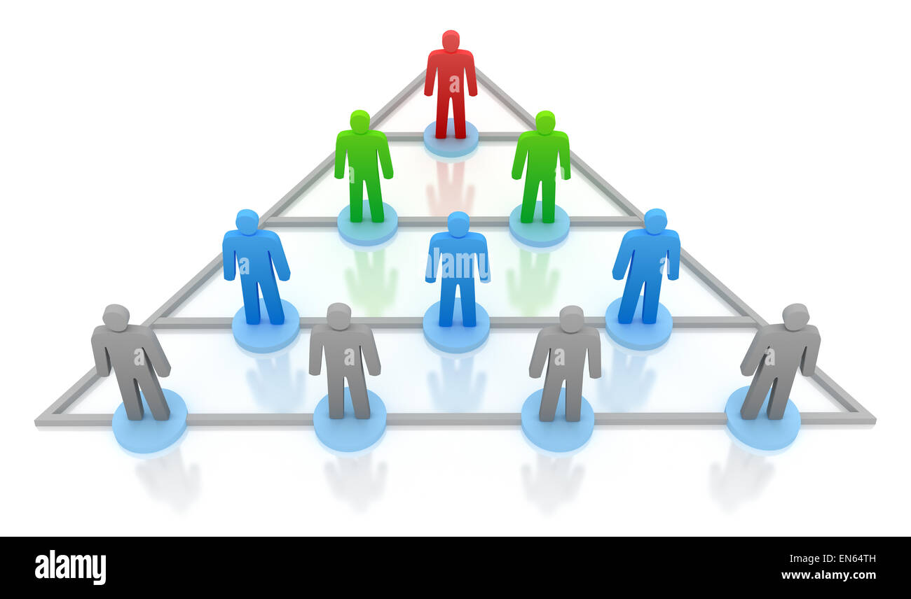 Pyramide-Hierarchie. Business-Konzept Stockfoto