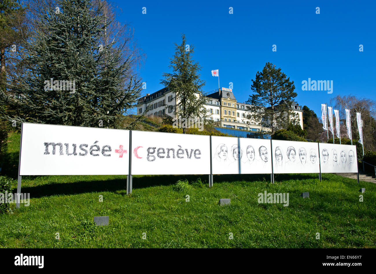 Im Internationalen Roten Kreuz und Roten Halbmond Museum in Genf, Schweiz Stockfoto