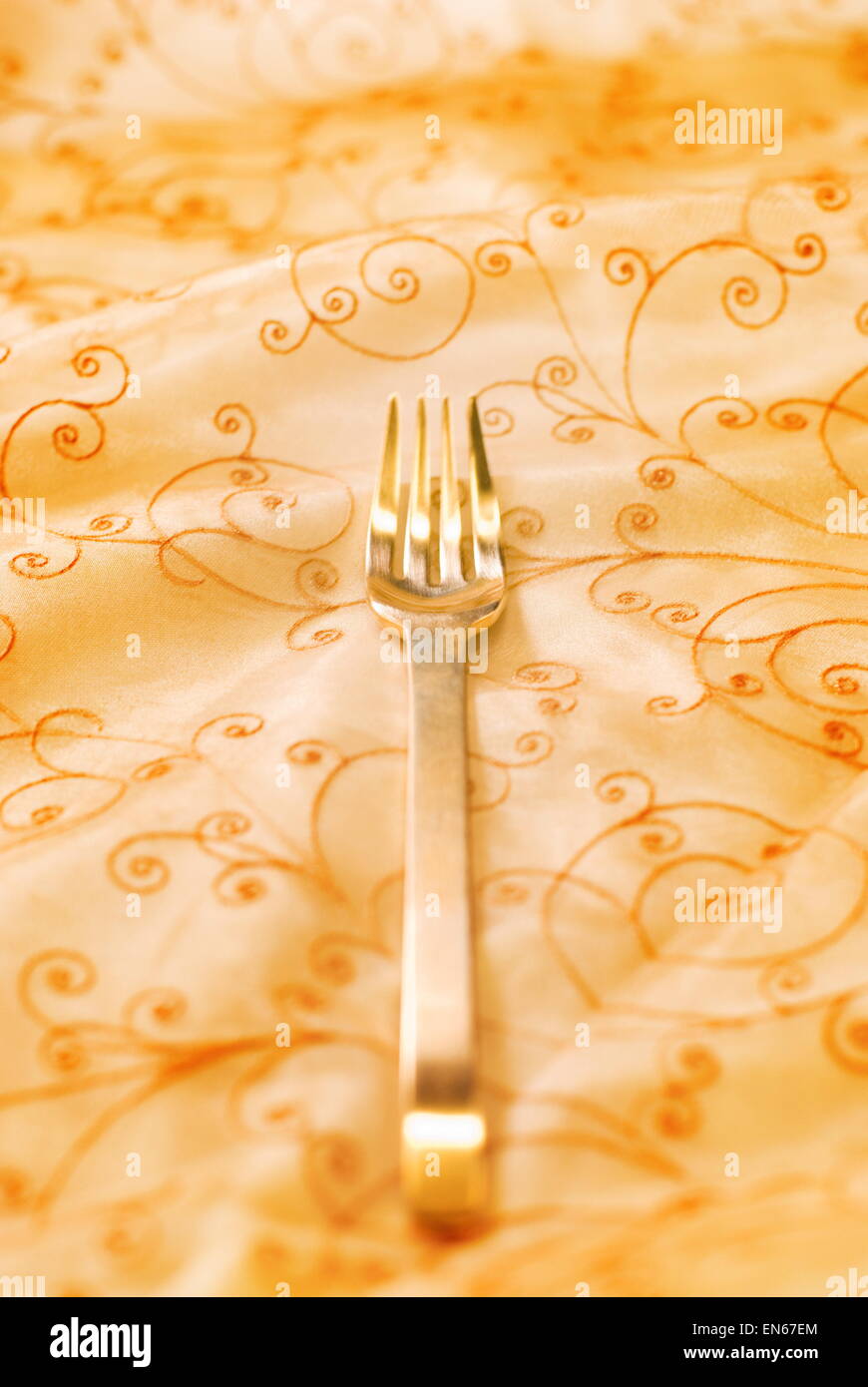 Royal Luxus goldene Gabel (flachen DoF) Stockfoto